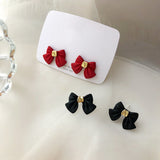 Simple And Sweet Bow Earrings Temperament Red Girl – Gifts for Kids — 2