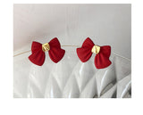 Simple And Sweet Bow Earrings Temperament Red Girl – Gifts for Kids — 5