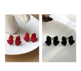 Simple And Sweet Bow Earrings Temperament Red Girl – Gifts for Kids — 6