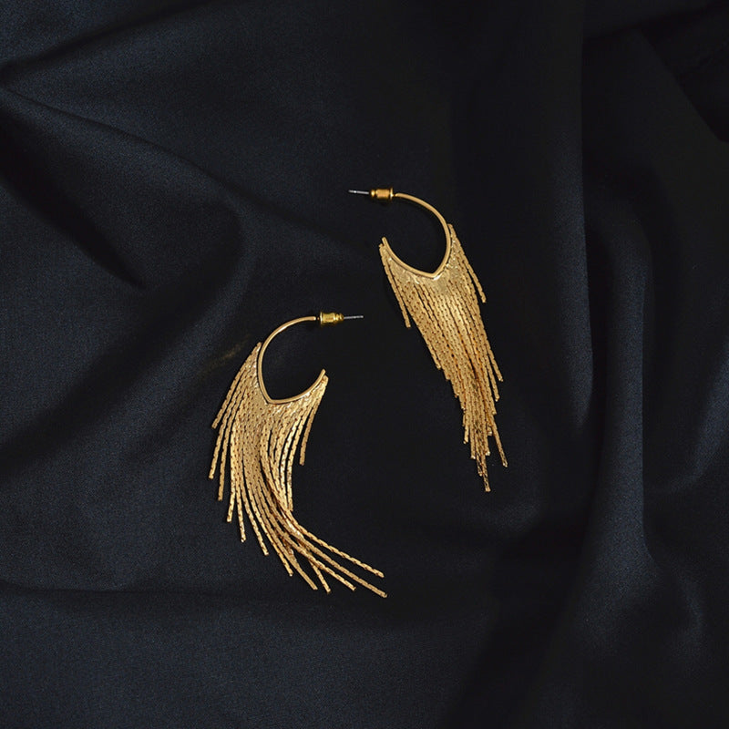 French Super Fairy Tassel Earrings Silver Pin – Unique Gift Ideas — 1