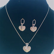 Love Heart Shaped Diamond Pendant Earrings – Jewelry Gift Ideas — 3