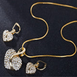Love Heart Shaped Diamond Pendant Earrings – Jewelry Gift Ideas — 1
