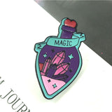 Purple Potion Bottle Metal Enamel Brooch – Jewelry Gift Ideas — 2