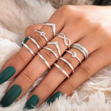 Vintage Popular Lotus Snake-Shaped Ring 8-Piece – Jewelry Gift Ideas — 5
