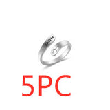 Hollow Cross Double Ring Stainless Steel Engraved – Meaningful Gifts — 7