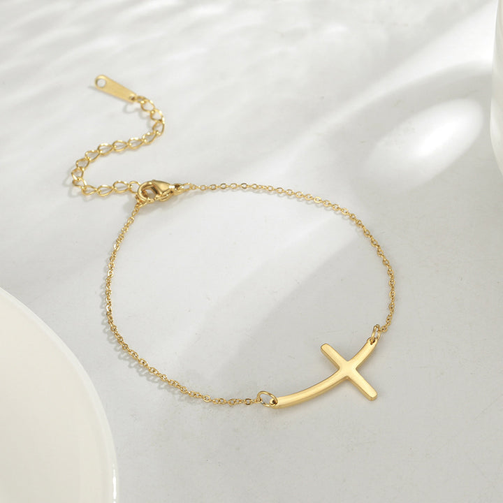 Simple Cross Bend Bracelet – Jewelry Gift Ideas — 1