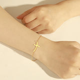 Simple Cross Bend Bracelet – Jewelry Gift Ideas — 3
