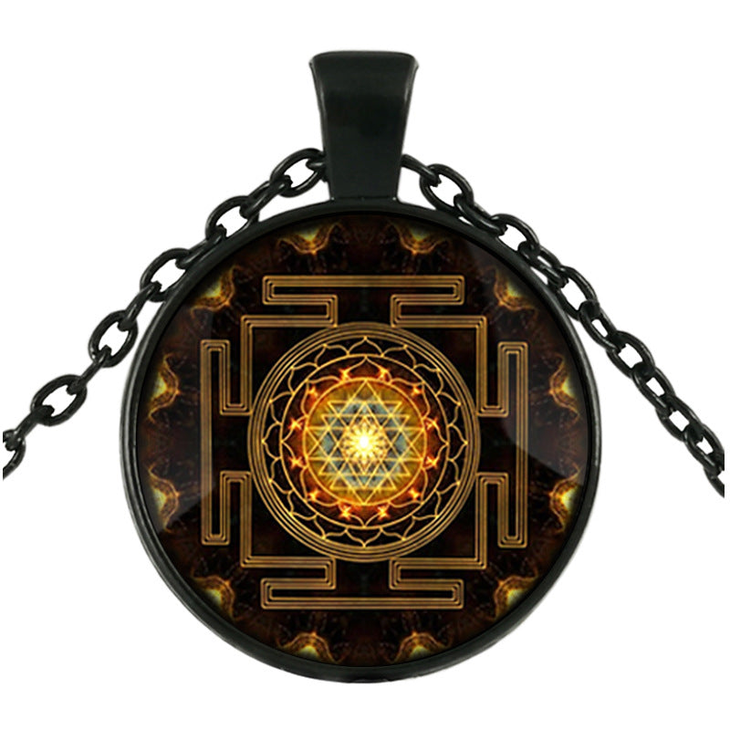 Sacred Sri Lanka Yantra Time Gem Pendant Necklace – Jewelry Gift Ideas — 1