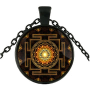Sacred Sri Lanka Yantra Time Gem Pendant Necklace – Jewelry Gift Ideas — 1