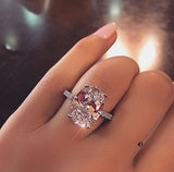 Large Oval Platinum Plated Zircon Ring – Holiday Gift Ideas — 3