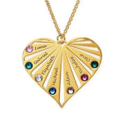 Heart-shaped birthstone name pendant titanium – Jewelry Gift Ideas — 5