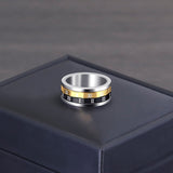 Roman Digital Rotating Titanium Steel Men's Ring – Gifts for Him — 3