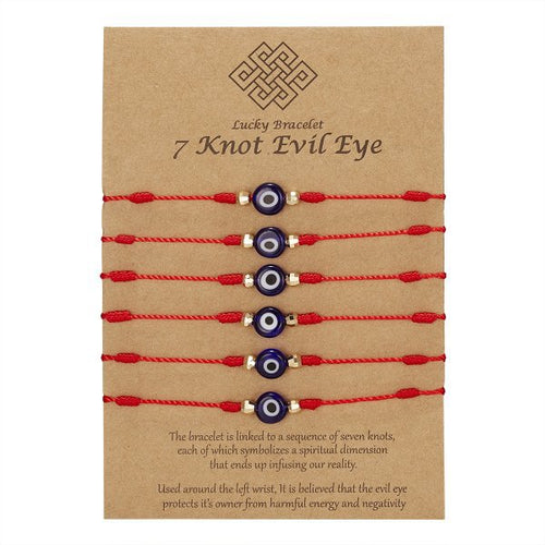 7-knot Evil Eye Bracelet 6 Pack Blue Eye Paper – Jewelry Gift Ideas — 1