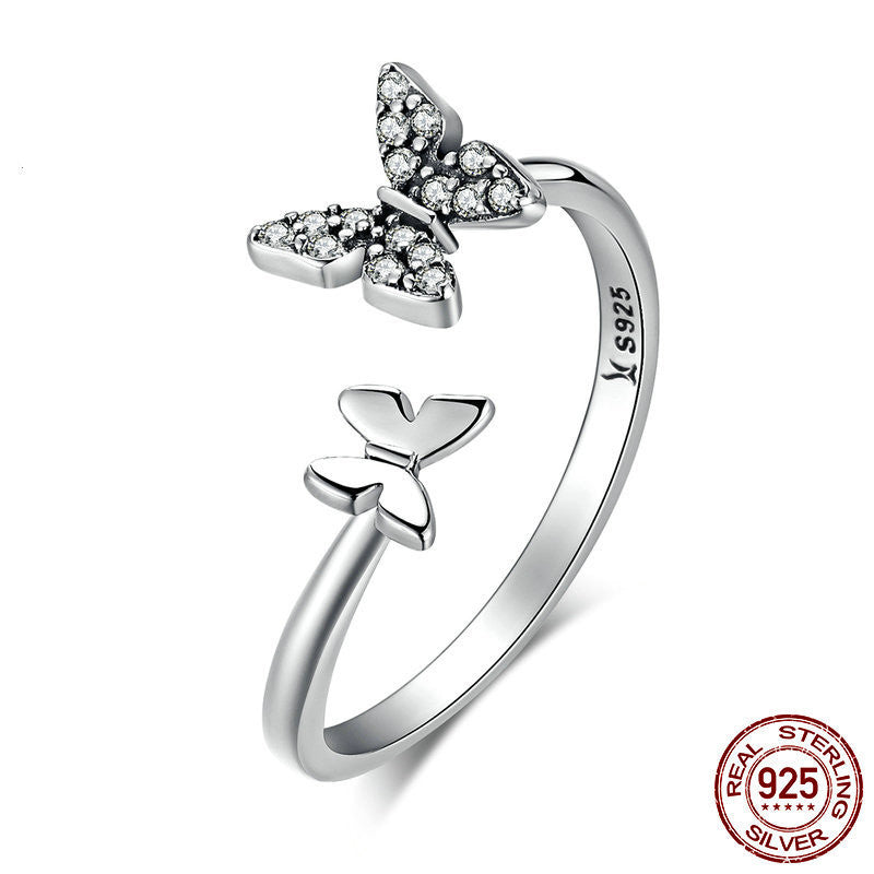 Popular Flying Butterfly S925 Sterling Silver Ring – Gifts for Her — 1