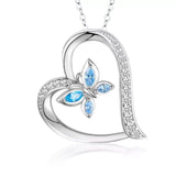 Fashion Butterfly Heart Diamond-encrusted Pendant – Jewelry Gift Ideas — 4