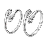 Alloy Simple Hands Hug Ring Opening Adjustable – Jewelry Gift Ideas — 11