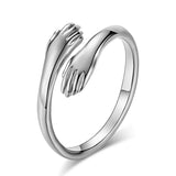 Alloy Simple Hands Hug Ring Opening Adjustable – Jewelry Gift Ideas — 8