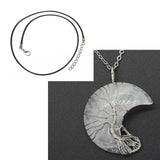 Natural Crystal Moon Pendant – Jewelry Gift Ideas — 19
