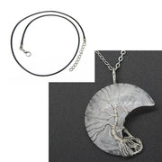 Natural Crystal Moon Pendant – Jewelry Gift Ideas — 19
