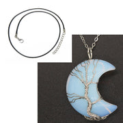 Natural Crystal Moon Pendant – Jewelry Gift Ideas — 4