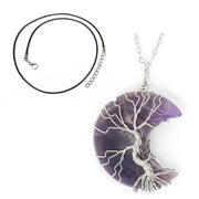 Natural Crystal Moon Pendant – Jewelry Gift Ideas — 14