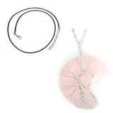 Natural Crystal Moon Pendant – Jewelry Gift Ideas — 6