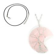 Natural Crystal Moon Pendant – Jewelry Gift Ideas — 6