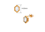 Small And Simple Retro Sky Blue Topaz Stud Earrings – Gifts for Her — 1