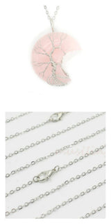 Natural Crystal Moon Pendant – Jewelry Gift Ideas — 9