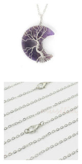 Natural Crystal Moon Pendant – Jewelry Gift Ideas — 5