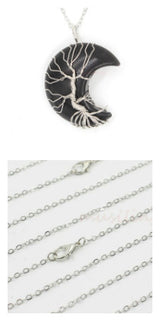 Natural Crystal Moon Pendant – Jewelry Gift Ideas — 11