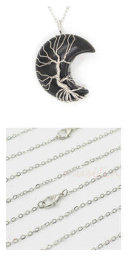 Natural Crystal Moon Pendant – Jewelry Gift Ideas — 11