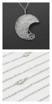 Natural Crystal Moon Pendant – Jewelry Gift Ideas — 15