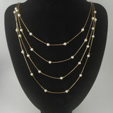 Simple Gold Bead Eyes Stars Multi-layer Necklace – Jewelry Gift Ideas — 1