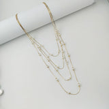 Simple Gold Bead Eyes Stars Multi-layer Necklace – Jewelry Gift Ideas — 2