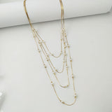 Simple Gold Bead Eyes Stars Multi-layer Necklace – Jewelry Gift Ideas — 3