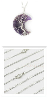 Natural Crystal Moon Pendant – Jewelry Gift Ideas — 12