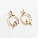 Female Small Rose Ring Circle Pendant Earrings – Jewelry Gift Ideas — 4