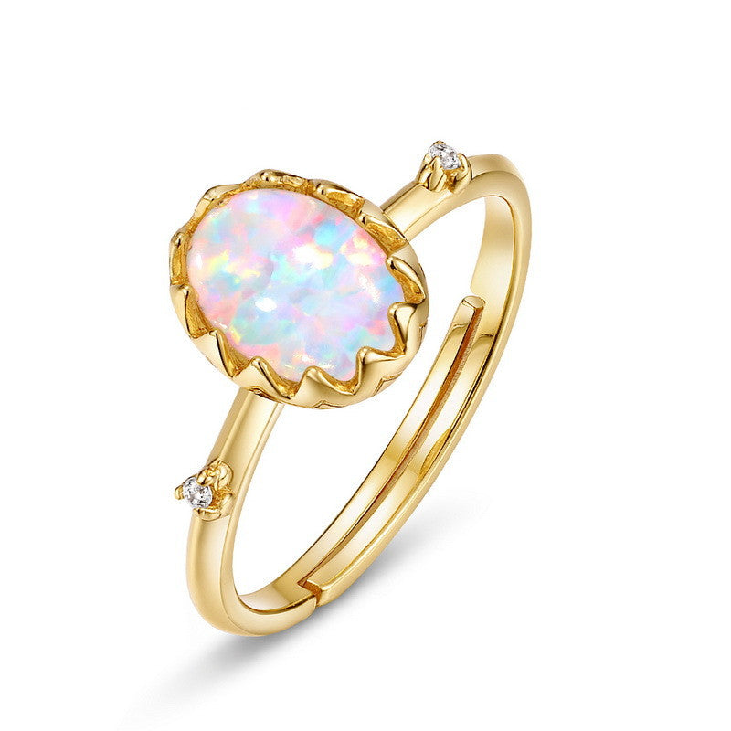 Geometric S925 Silver Plated 9K Gold Luxury Ring – Gifts for Her — 1