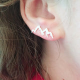 Natural Landscape Mountain Ear Climber Earring – Jewelry Gift Ideas — 2