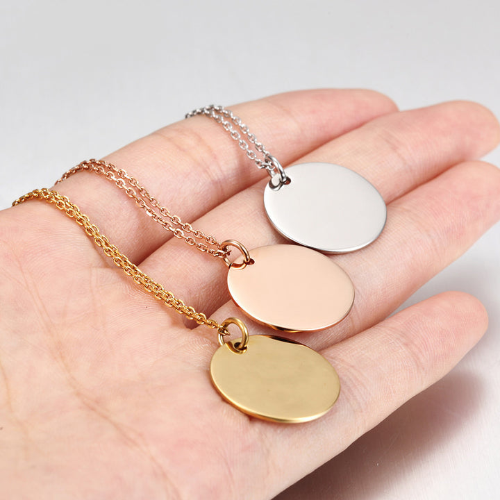 Women's Smooth Round Pendant Necklace – Jewelry Gift Ideas — 1