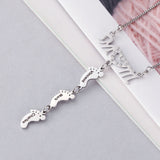 Hollow Out Baby Feet Stainless Steel Pendant – Jewelry Gift Ideas — 18
