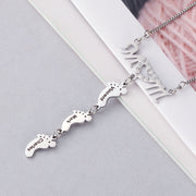 Hollow Out Baby Feet Stainless Steel Pendant – Jewelry Gift Ideas — 18