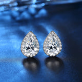 Platinum-Plated Drop Zircon Necklace And Earring – Jewelry Gift Ideas — 5