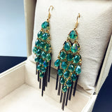 Handmade Beaded Tassel Multicolor Crystal Earrings – Unique Gift Ideas — 5