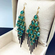 Handmade Beaded Tassel Multicolor Crystal Earrings – Unique Gift Ideas — 5