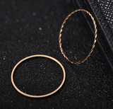 Metal Electroplated Twist Geometric 2-piece Ring Set – Surprise Gifts — 3