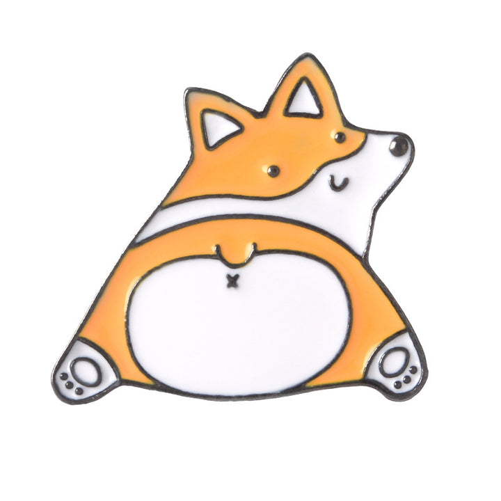 Shiba Inu Alice Love Heart Drop Brooch Alloy – Jewelry Gift Ideas — 1