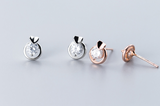 Circle love diamonds and small earrings – Gifts for Couples — 2