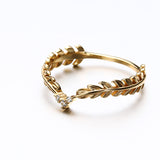 925 Sterling Silver Leaf Ring Japanese – Thoughtful Gifts — 4